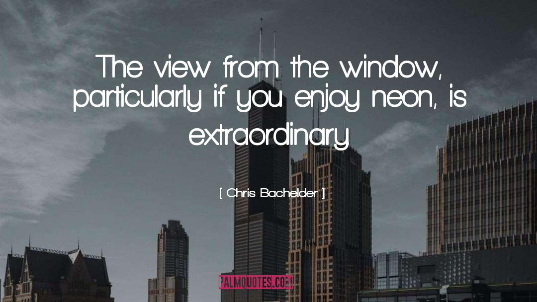 Chris Bachelder Quotes: The view from the window,