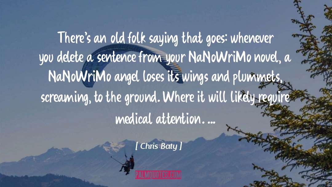 Chris Baty Quotes: There's an old folk saying