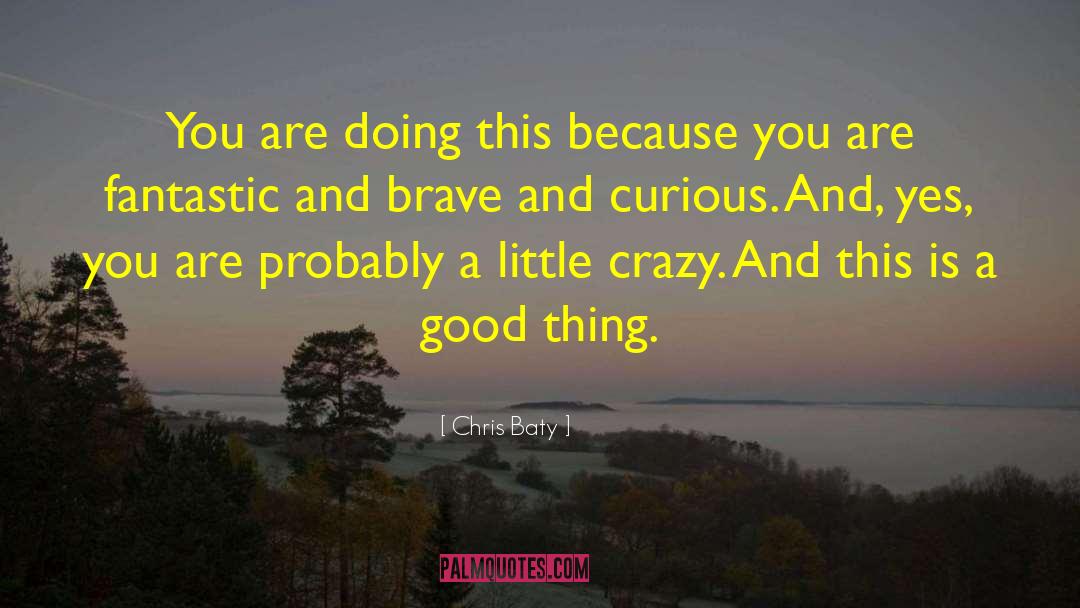 Chris Baty Quotes: You are doing this because