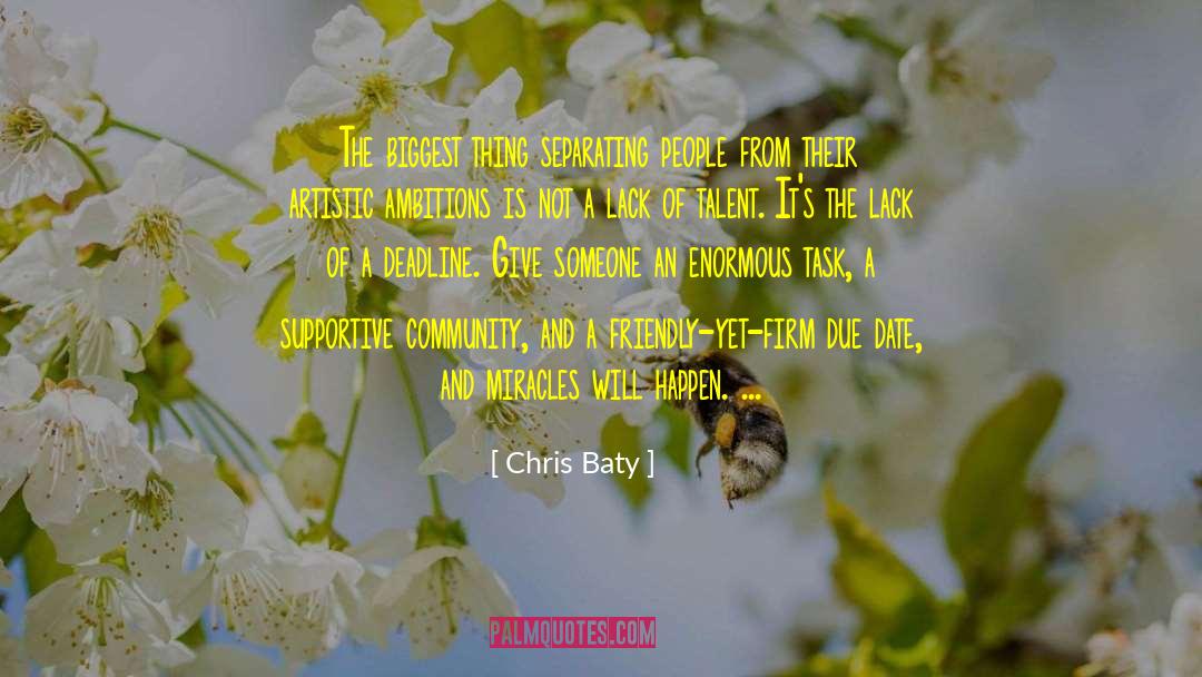 Chris Baty Quotes: The biggest thing separating people