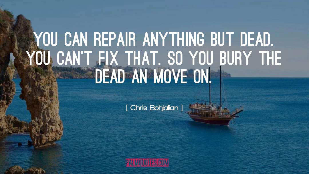 Chris Bohjalian Quotes: You can repair anything but
