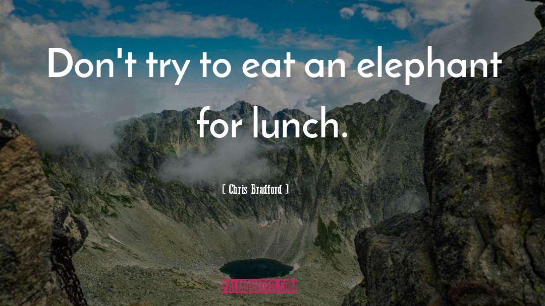 Chris Bradford Quotes: Don't try to eat an
