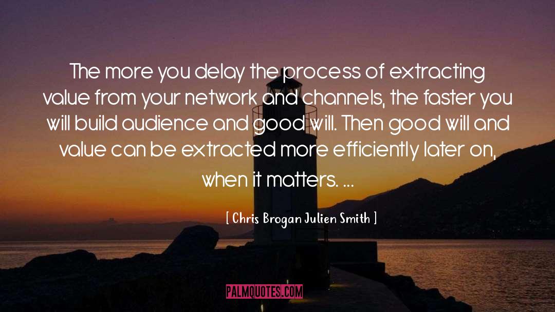 Chris Brogan Julien Smith Quotes: The more you delay the