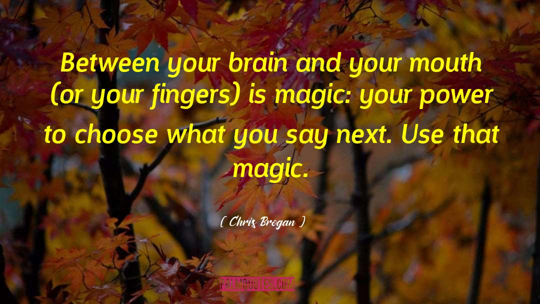 Chris Brogan Quotes: Between your brain and your