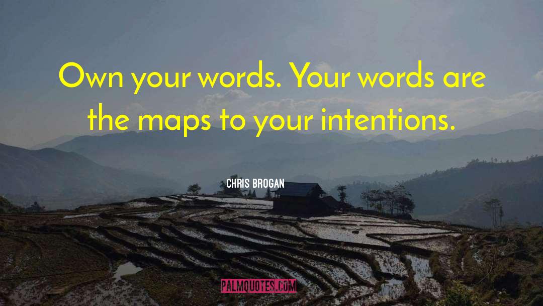 Chris Brogan Quotes: Own your words. Your words