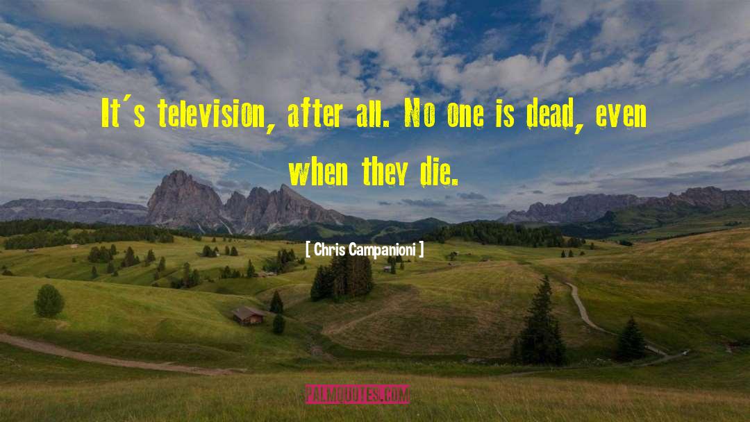 Chris Campanioni Quotes: It's television, after all. No