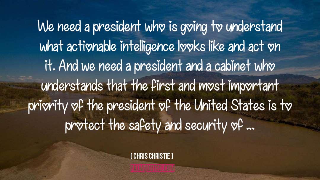 Chris Christie Quotes: We need a president who