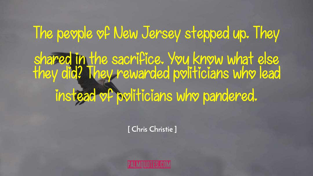 Chris Christie Quotes: The people of New Jersey