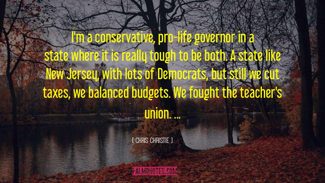 Chris Christie Quotes: I'm a conservative, pro-life governor