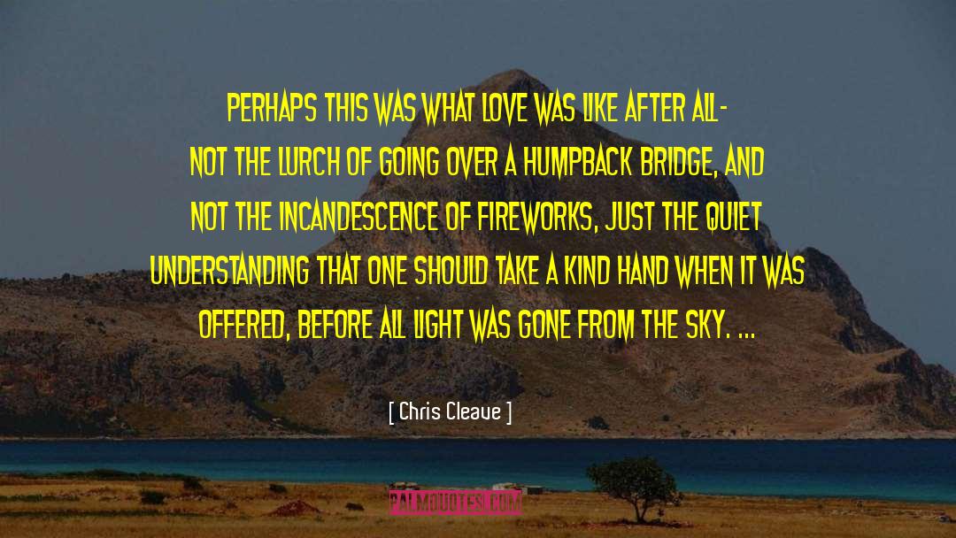 Chris Cleave Quotes: Perhaps this was what love