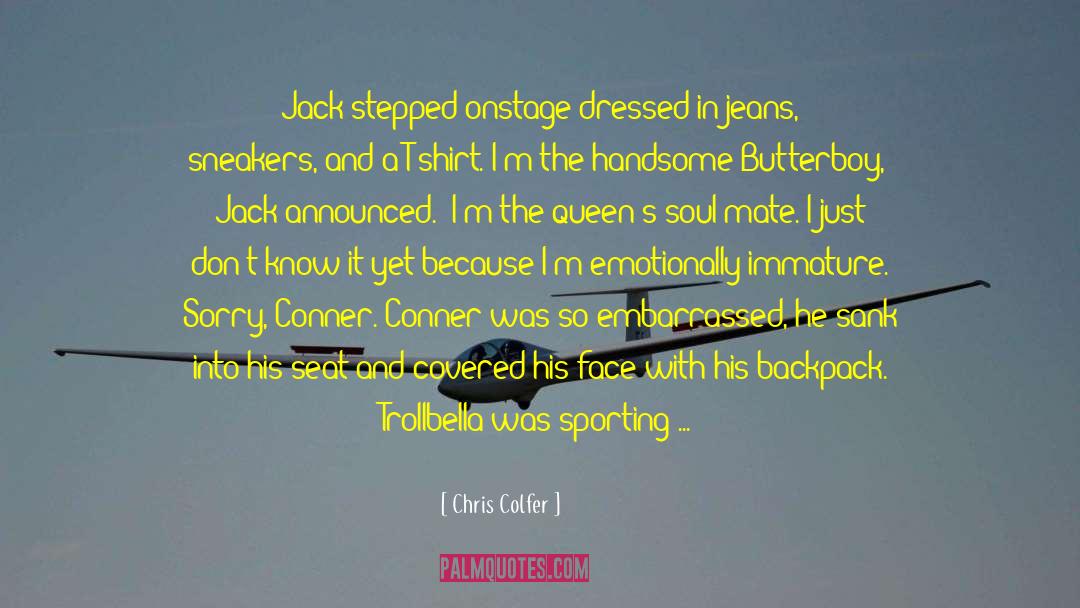 Chris Colfer Quotes: Jack stepped onstage dressed in