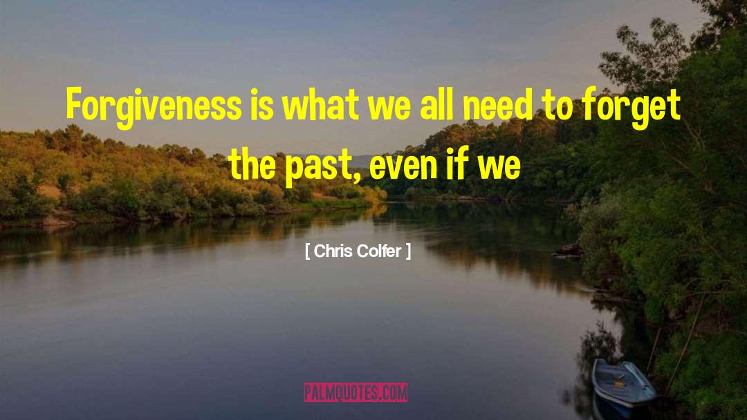 Chris Colfer Quotes: Forgiveness is what we all