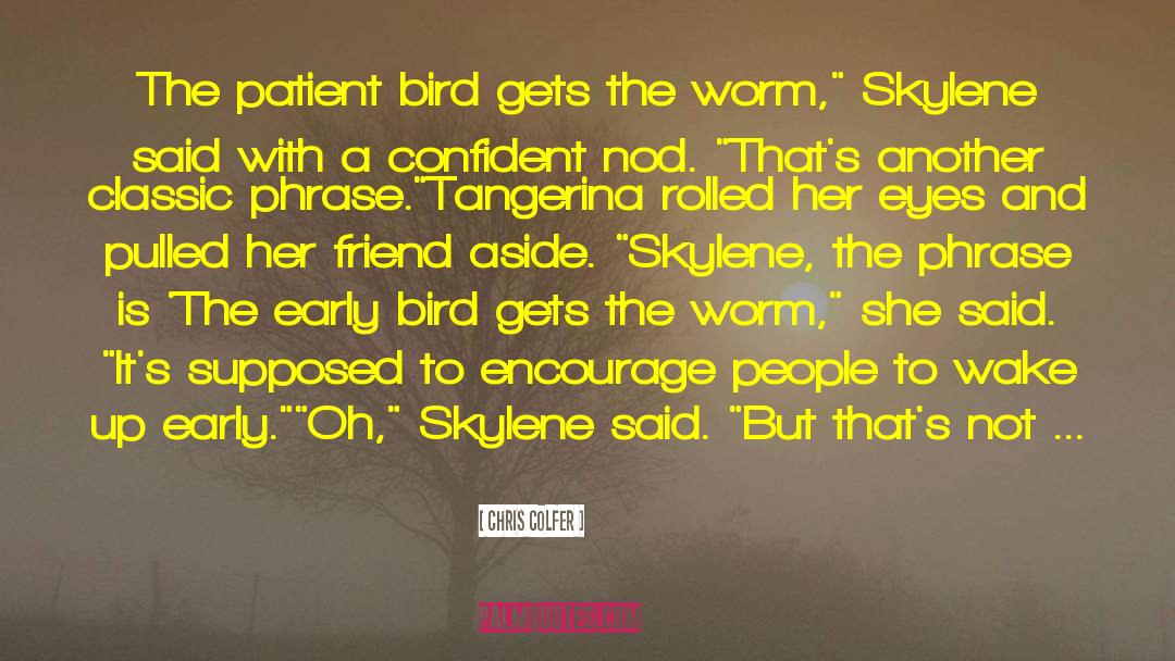 Chris Colfer Quotes: The patient bird gets the