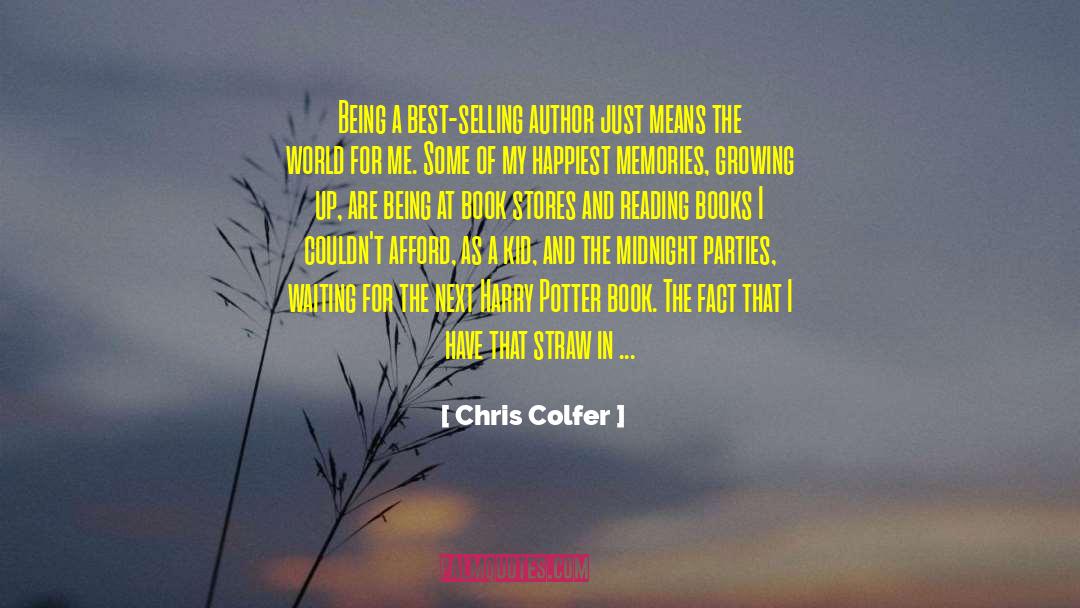 Chris Colfer Quotes: Being a best-selling author just