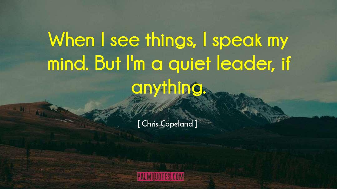 Chris Copeland Quotes: When I see things, I