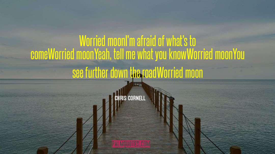 Chris Cornell Quotes: Worried moon<br />I'm afraid of