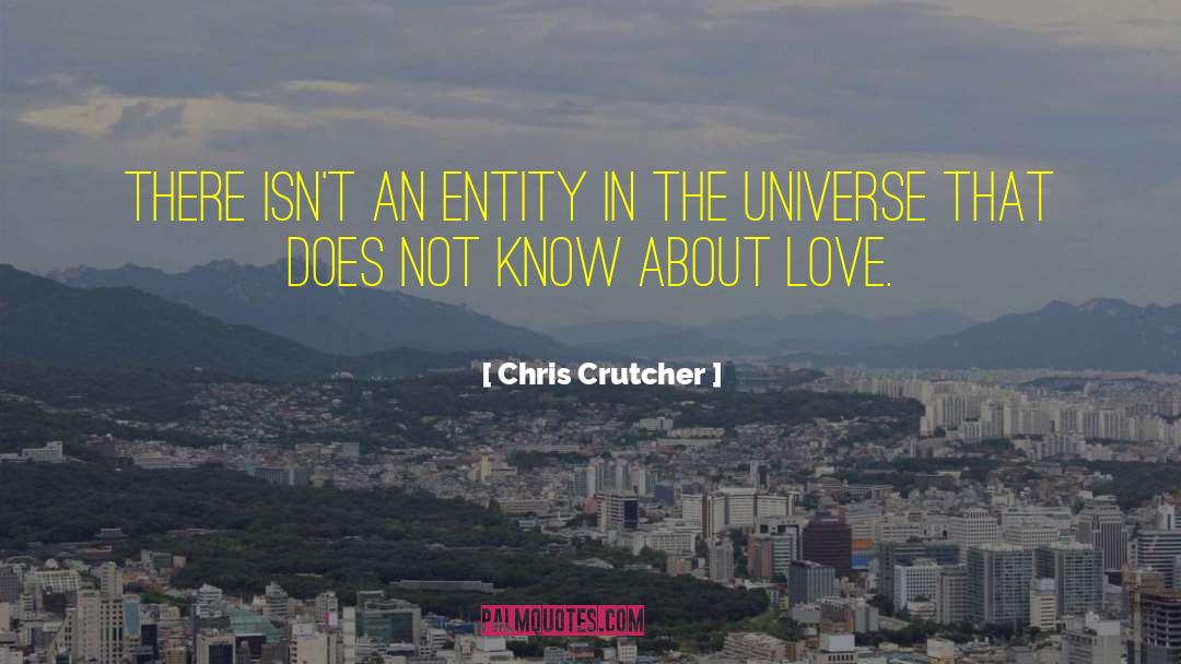 Chris Crutcher Quotes: There isn't an entity in