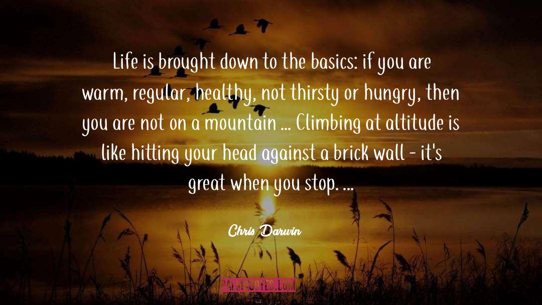 Chris Darwin Quotes: Life is brought down to