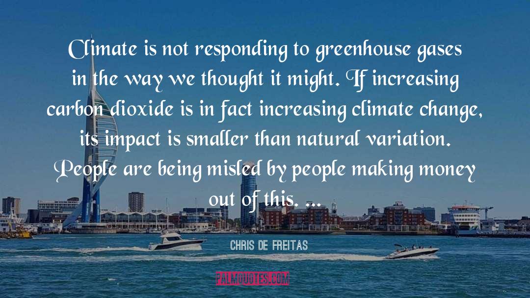 Chris De Freitas Quotes: Climate is not responding to