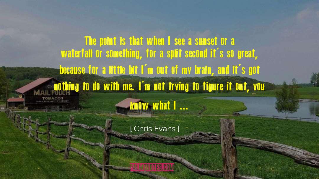 Chris Evans Quotes: The point is that when