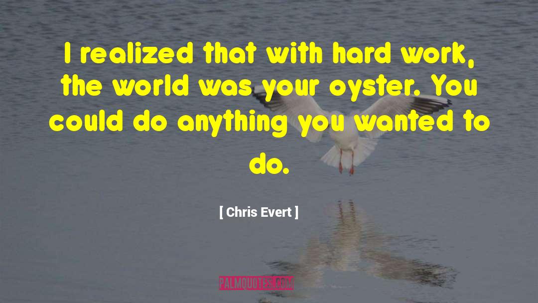 Chris Evert Quotes: I realized that with hard