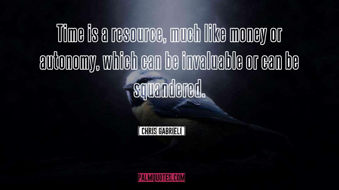 Chris Gabrieli Quotes: Time is a resource, much