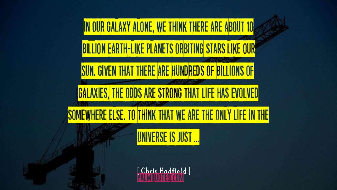 Chris Hadfield Quotes: In our galaxy alone, we