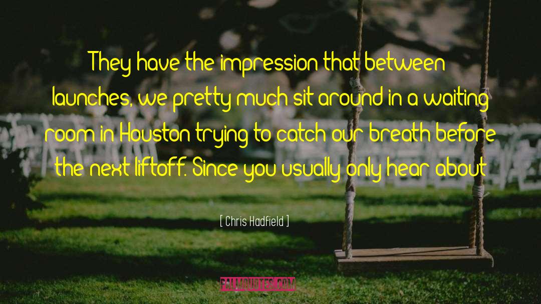 Chris Hadfield Quotes: They have the impression that