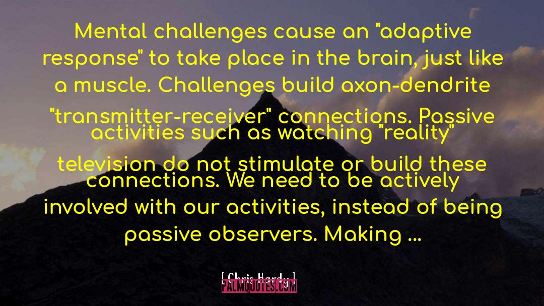Chris Hardy Quotes: Mental challenges cause an 