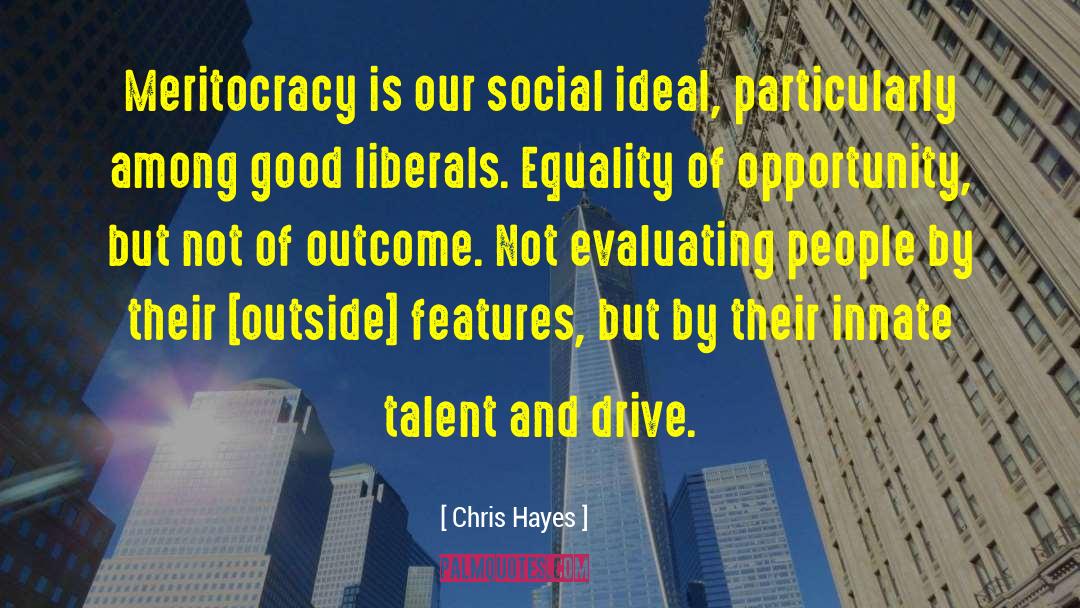 Chris Hayes Quotes: Meritocracy is our social ideal,