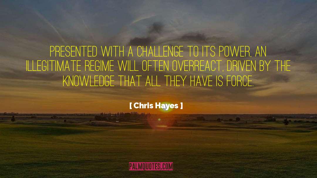 Chris Hayes Quotes: Presented with a challenge to