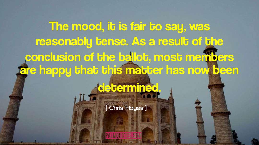 Chris Hayes Quotes: The mood, it is fair