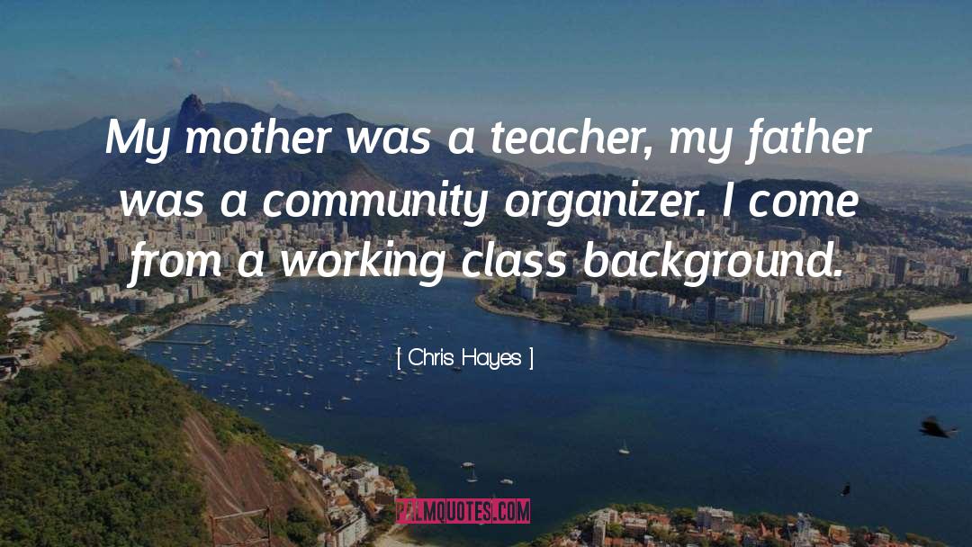 Chris Hayes Quotes: My mother was a teacher,