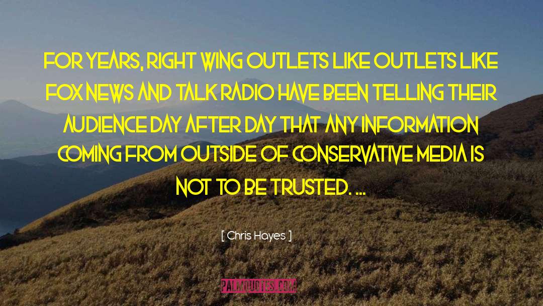 Chris Hayes Quotes: For years, right wing outlets