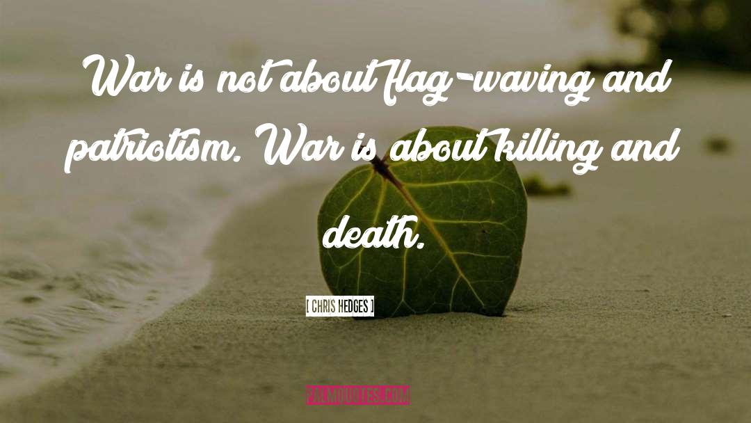 Chris Hedges Quotes: War is not about flag-waving