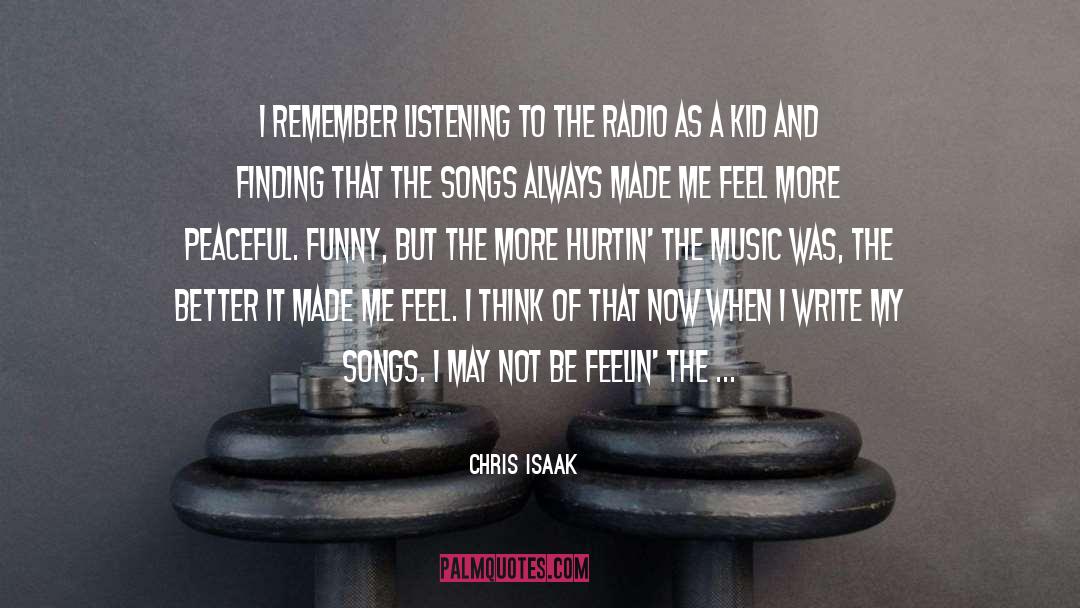 Chris Isaak Quotes: I remember listening to the