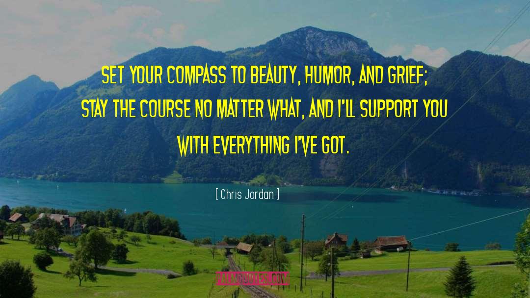 Chris Jordan Quotes: Set your compass to beauty,