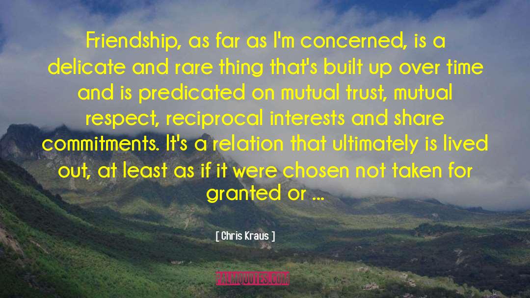 Chris Kraus Quotes: Friendship, as far as I'm