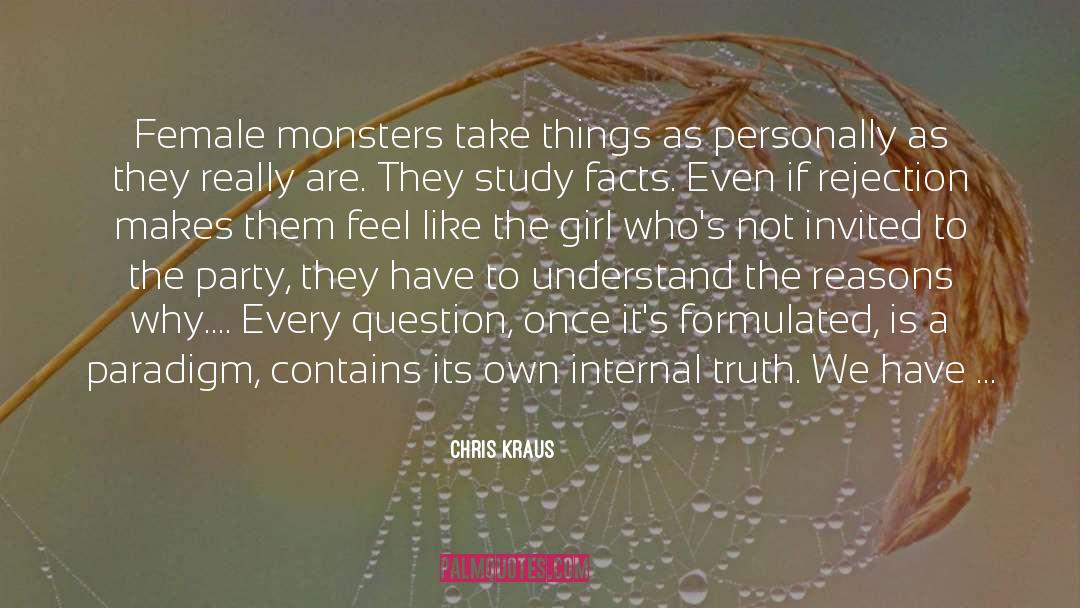 Chris Kraus Quotes: Female monsters take things as