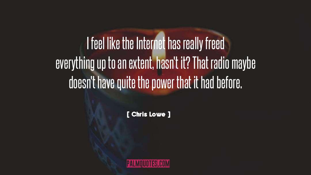 Chris Lowe Quotes: I feel like the Internet