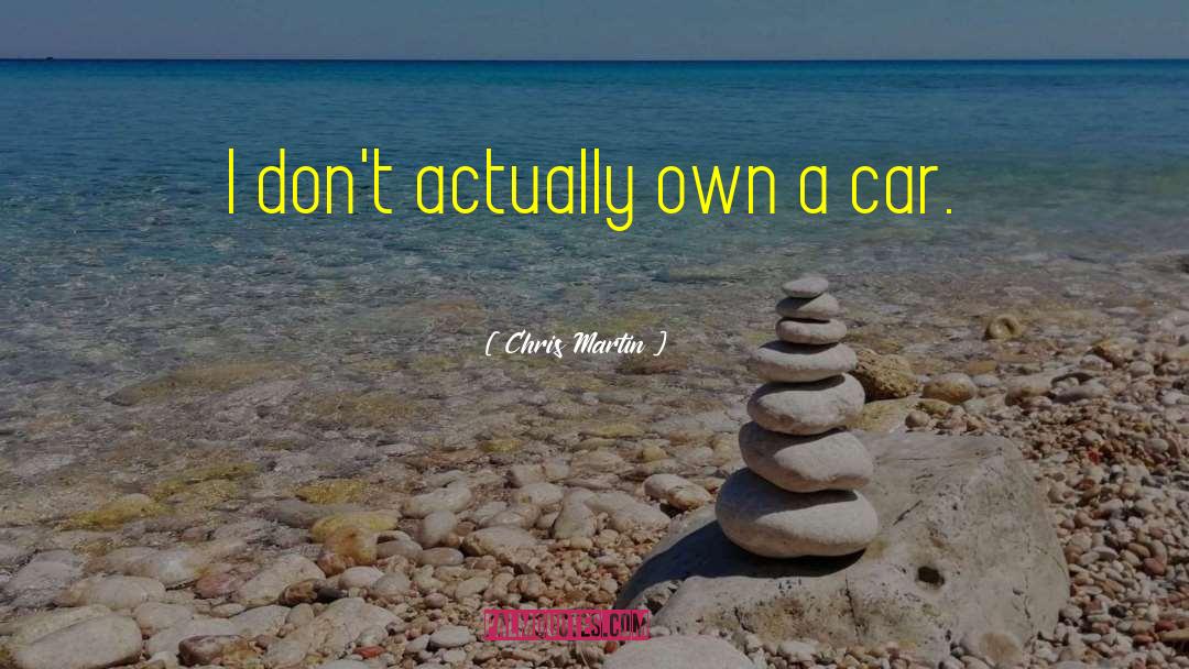 Chris Martin Quotes: I don't actually own a