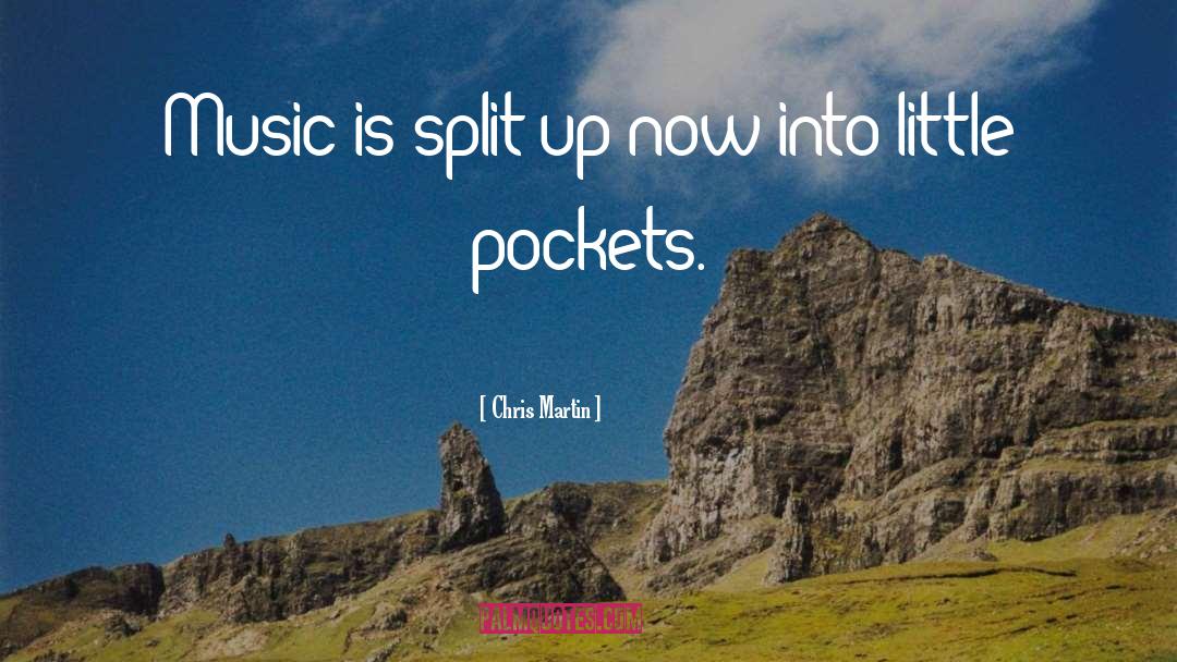 Chris Martin Quotes: Music is split up now