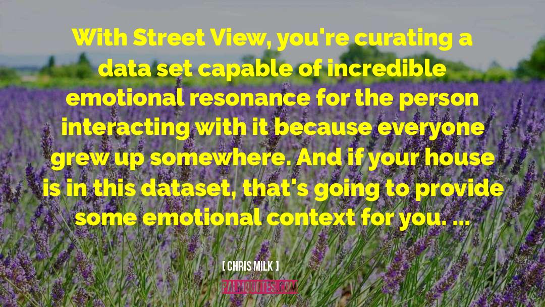 Chris Milk Quotes: With Street View, you're curating