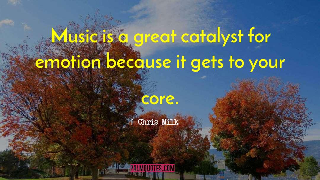 Chris Milk Quotes: Music is a great catalyst