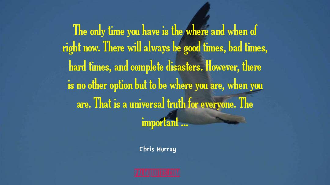 Chris Murray Quotes: The only time you have