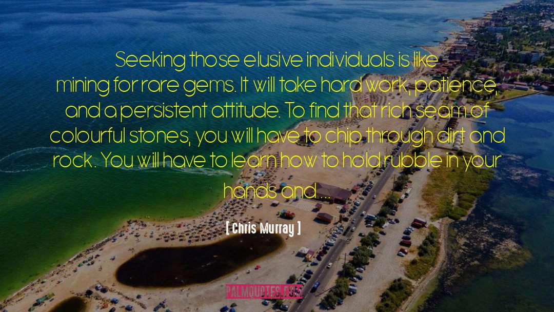 Chris Murray Quotes: Seeking those elusive individuals is