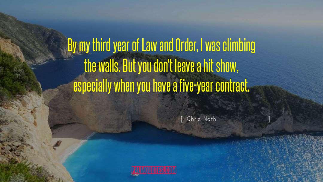 Chris Noth Quotes: By my third year of