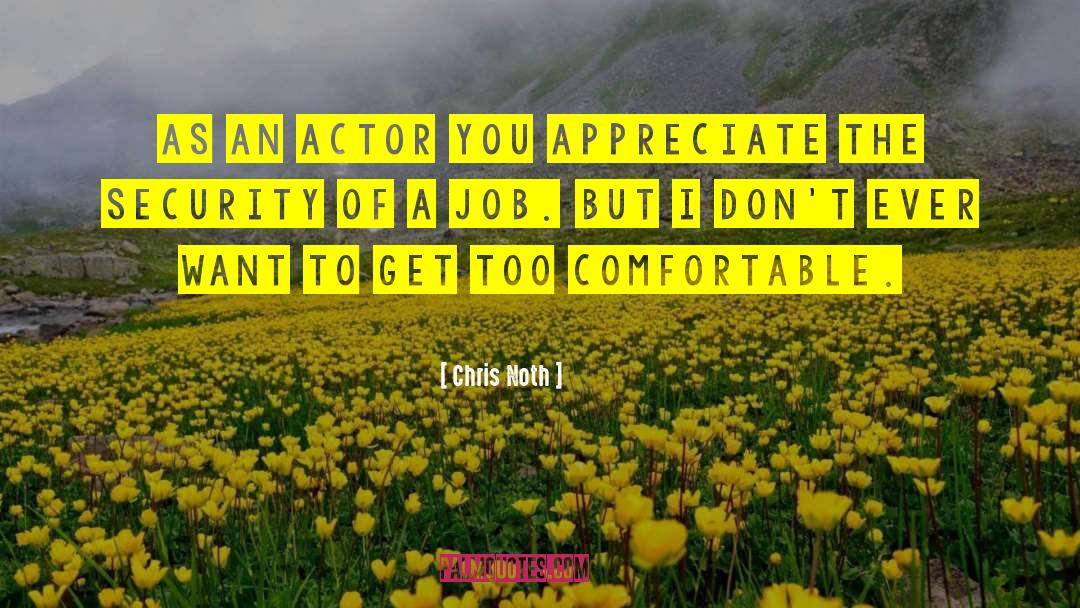 Chris Noth Quotes: As an actor you appreciate