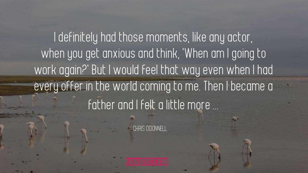 Chris O'Donnell Quotes: I definitely had those moments,