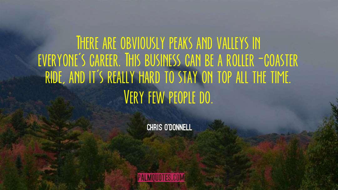 Chris O'Donnell Quotes: There are obviously peaks and